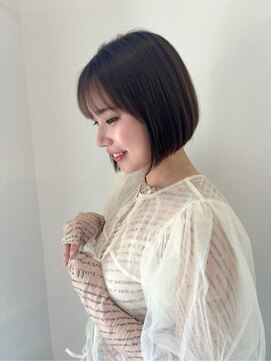 エミュ 伏見 国際センター(emu) ボブ/前下がりボブ/艶髪/ベージュカラー/美髪