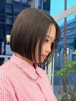 ニトバイアンキシム(nit by ahnkism)&nbsp;ボブミルクティーベージュブリーチダブルカラー堀江