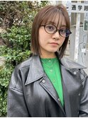 透明感ベージュ◎ブリーチなしベージュ×小顔ボブ