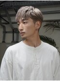 フリンジカットケアブリーチシルバーカラーテーパーフェード