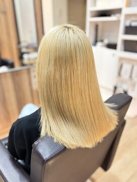 Wカラー/ケアブリーチ/ブロンド/韓国スタイル/外国人風