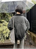 ミニボブ刈り上げマッシュショートウルフブルーブラック30代40代