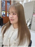 長野市美容室/髪質改善◎艶感ナチュラルベージュ