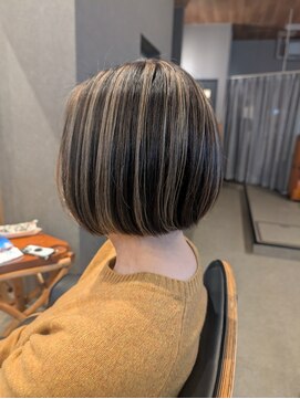 ジャドール コントラストハイライトボブ30代40代50代