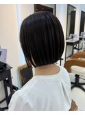 似合わせカット顎下ボブ/すきバサミを使わないカット