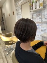 フゥカ 売市店(fuka)&nbsp;丸みショート×ブリーチ無しハイライト