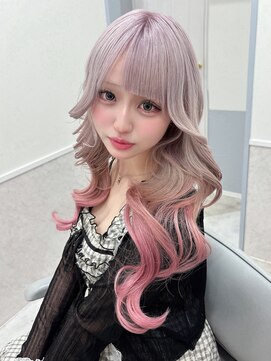 リルミー ミュエナ 大須 矢場町(Lilme myuena) ホワイト×ピンク グラデーションヘア♪