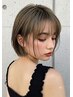 白髪ぼかしハイライト+全体カラー+ブロー¥14850→¥10395