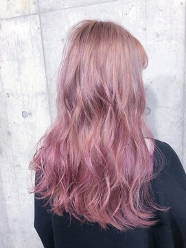 サロンドミルク 原宿(salon de MiLK) ペールピンク&ピンクバターハイライト