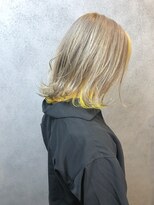 ヘアサロンM 新宿&nbsp;ことりベージュ×インナーイエロー