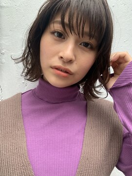 シー バイ ロンド 新宿(Sea by Lond) ココアブラウンヨシンモリ小顔シースルーボブ