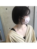 ミニボブ×ダークグレージュ