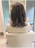 伸ばしかけの方 大人小顔ミディアム 外ハネボブ