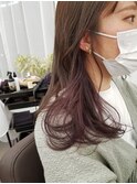 インナーカラー ピンクパープル