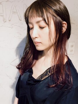 ナナカバイミーツハンド(nana.ca by meetsHAND) 韓国風イヤリングカラーピンク × ショートバング