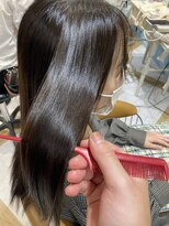 ロンド ストラーダ 心斎橋(Lond strada)&nbsp;エアリーロング×ピンクベージュ×美髪［髪質改善/縮毛矯正］