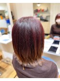グラデカラー＋外はねボブ