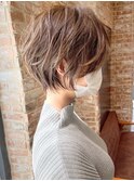 くびれショート/マロンブラウン/大人ショートボブ／山口○