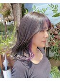 セミロング+インナーカラー