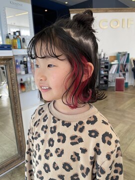 コワファースト 大分(COIFF1RST) インナーカラーレッド