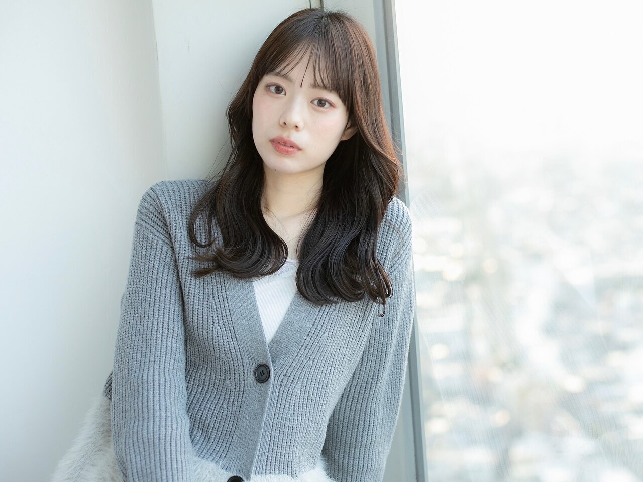 【リピート率100%/抜け感抜群☆】透明感カラー+小顔カット