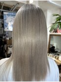 Balayage / ombre / long layer/ curtain bangs / English