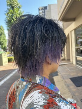 美容室さかもと 本店 インナ－カラ－、メッシュ×デザインカラ－
