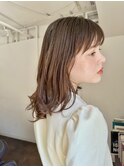 ミディアムヘアくびれヘアヨシンモリ顔周りレイヤー20代30代40代
