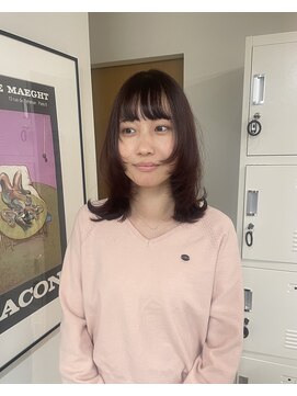 リビング 津田沼(LIVING) ボルドーカラー/レイヤーカット【津田沼駅】