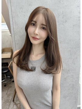 ロンドアベニール 北千住(Lond avenir) レイヤーカット 韓国ヘア フェミニンロング 顔周り前髪
