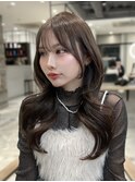 韓国ヘア ハッシュカット くびれレイヤー ロングレイヤー