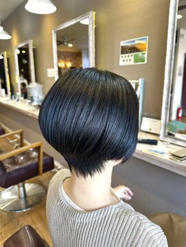 ヘアーメイクロージー 八軒店 (HAIR MAKE ROSY) 大人ショートミルクテーベージュハイライトレイヤーヘッドスパ