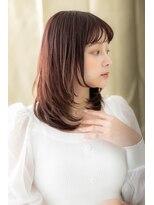 カバーヘア ブリス 大宮西口(COVER HAIR bliss)&nbsp;■チェリーレッド小顔前下がりレイヤーカット610★ 大宮20代30代