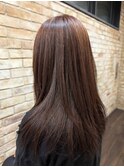 ロングレイヤー/ナチュラルブラウン/ココアブラウン