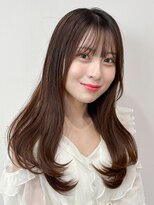 レア 表参道(L'ea)&nbsp;★ミディアムへア暗めカラーグランマッシュデザインカラー