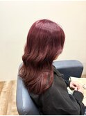 ラベンダーボルドーレッドレイヤーカット