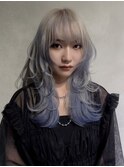 ホワイトシルク × アイスブルー Y