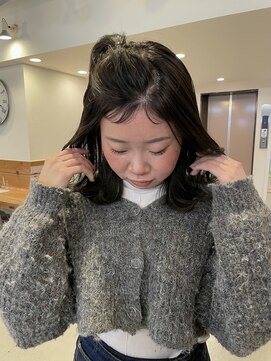 チャンモリパーマ × 透明感カラー