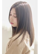 トゥルーブ バイ ファースト 富沢店(trove by first) ハニーベージュ×ストレートミディ