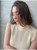 大人可愛いグレージュブラウンボブ《いろ髪新小岩》