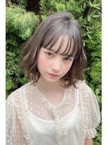 リークフー(Ree cu fuu)&nbsp;大人かわいい内巻きボブにミルクティープラチナアッシュ♪藤沢