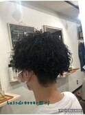 ツイストスパイラルパーマ＋ツーブロックカット