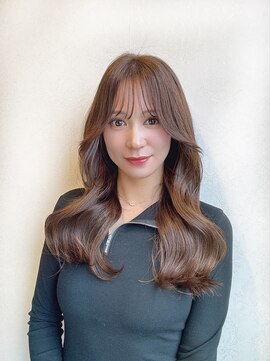 ハピネス 梅田茶屋町店(HAPPINESS) 韓国風ヘア/レイヤーロング/髪質改善/顔周りカット/ベージュ