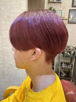 クオリア(Quaria)&nbsp;ワインレッド/ブリーチ１回/センターパート/韓国風/赤髪☆