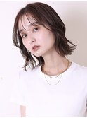 似合わせ小顔前髪黒髪ボブルフベースミディアムレイヤー1106