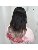 ネクスト 池袋(NEXT)&nbsp;デザインカラー/裾カラー/レッド/アッシュ