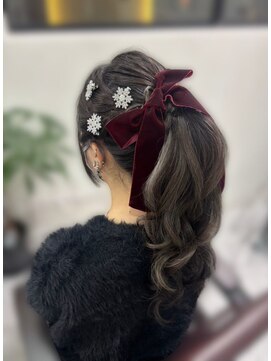 ベルグロー 北新地上通り店(BELLEGROW) 【リボンが主役】華やかポニーテール|大阪梅田・北新地