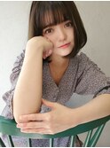 ボブ 切りっぱなし ブラウンベージュ