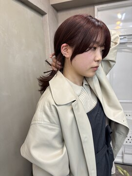 ファビ 渋谷(Fab) くびれヘア/暗めカラー/アプリコットオレンジ/縮毛矯正