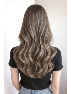 ヘアサロン エフ 渋谷(F) #バレイヤージュ　#オリーブベージュ　#ベージュブロンド